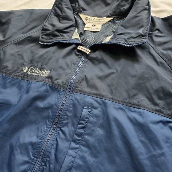 Columbia Other - Columbia Men’s Blue Lightweight Hooded Rain Jacket Windbreaker Size Small